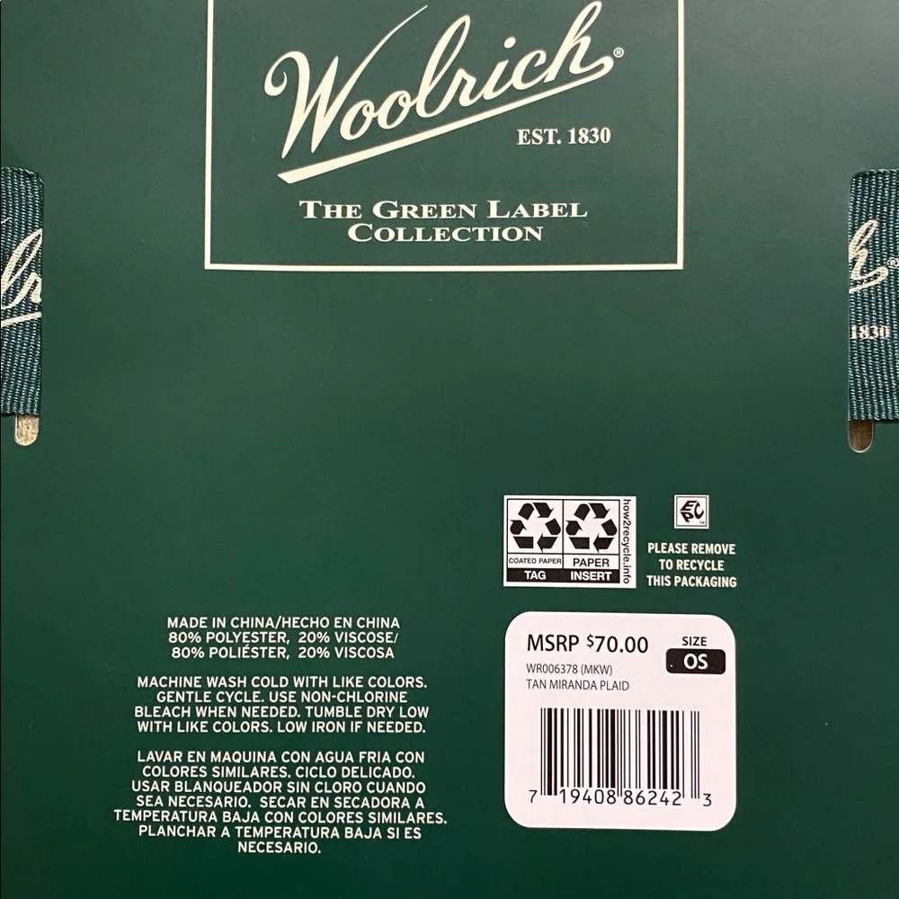 Woolrich Cozy Blanket Wrap in Soft Cream